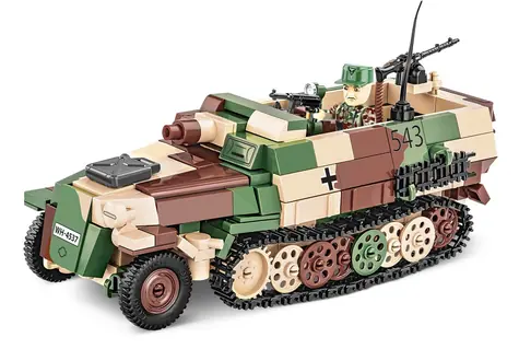 COBI 2283 Německý kolopásový obrněný transportér Sd.Kfz. 251/9 / 1:35 / 485 kostek / 1 figurka / od 8 let