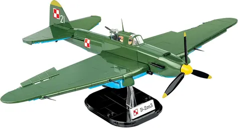 COBI 5744 Ruský bitevní letoun Iljušin IL-2M3 Shturmovik / 1:32 / 625 kostek / 2 figurky / od 7 let