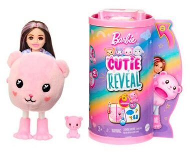 Mattel HKR17/HKR19 Barbie® Cutie Reveal™ Chelsea z pastelové edice - Medvídek / od 3 let 