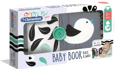 Clementoni Clemmy baby - dětská knížka černo-bílá / od 0 měsćů
