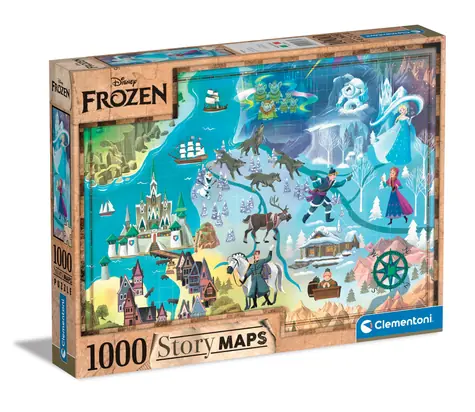 Clementoni PUZZLE Disney Mapa - Frozen / 1000 dílů / od 14 let 