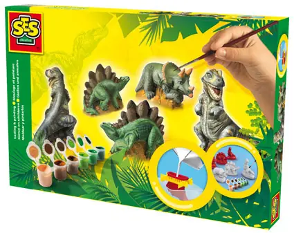 SES Sádrový trojkomplet - Dinosauři / od 5 let 