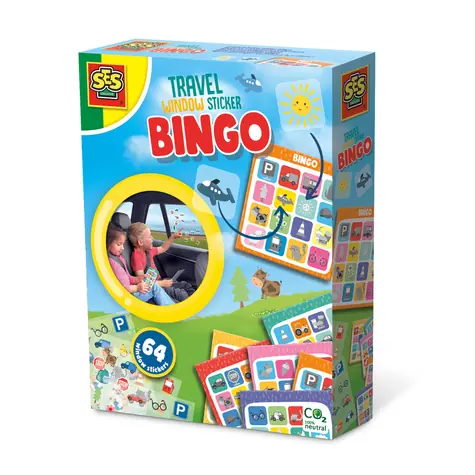 SES Cestovní hra - BINGO lepení obrázků na okno auta / od 3 let 