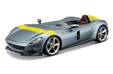 Maisto Ferrari Assembly line Ferrari Monza SP1 stříbrná / měřítko 1:24 / od 3 let