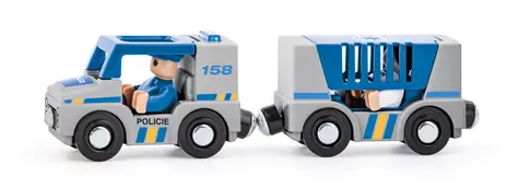 Woody Autíčka k vláčkodráze - Policie 4ks / od 3 let