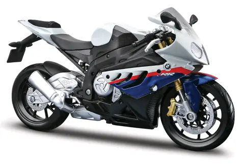 Maisto BMW S 1000 RR bílá / měřítko 1:12 / podstavec / od 3 let