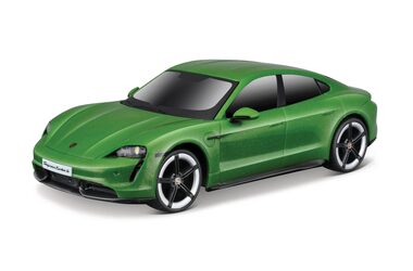 Maisto Porsche Taycan Turbo S zelená / světelné a zvukové efekty / měřítko 1:24 / od 5 let