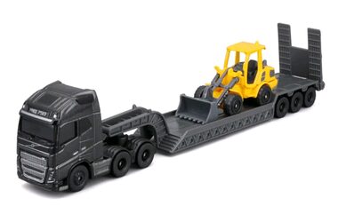 Maisto Mini pracovní stroje - Sada tahače Volvo FH16 s přívěsem + Volvo L25H / od 8 let
