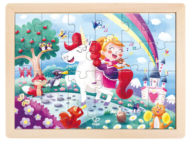 Hape Puzzle - Jednorožec a přátelé / 24 dílků / od 3 let