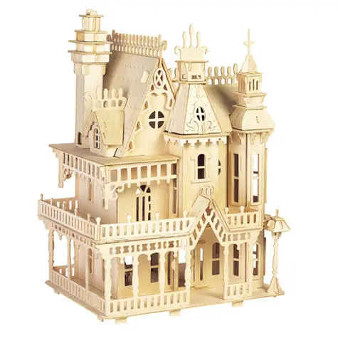 Woodcraft Dřevěné 3D puzzle Vila / od 8 let / Obtížnost: střední