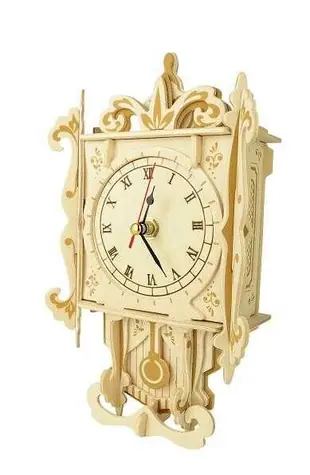 Woodcraft Dřevěné 3D puzzle hodiny kyvadlové / od 8 let / Obtížnost: střední