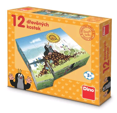 DINO Dřevěné kostky Krtkův rok 12 ks / od 3 let