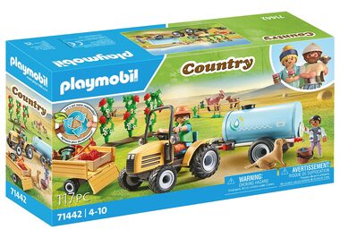 Playmobil® Country 71142 Traktor s přívěsem a nádrží na vodu / Počet dílků: 117 / od 4 let