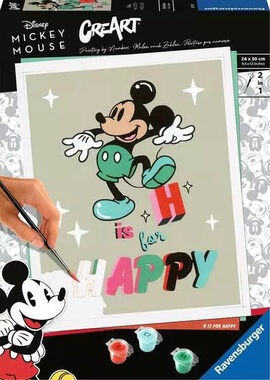 Ravensburger CreArt Disney: Mickey Mouse: H is for HAPPY / od 12 let