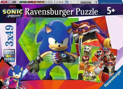 Ravensburger Sonic Prime - 3x49 dílků / od 5 let