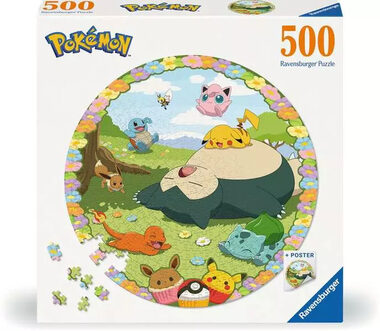 Ravensburger Kruhové puzzle: Roztomilí Pokémoni / 500 dílků / od 12 let