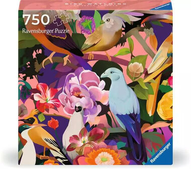 Ravensburger Art & Soul: Barevní ptáci a květy / 750 dílků / od 14 let