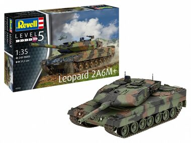 Revell Leopard 2A6M+ / Plastikový model / 1:35 / Počet dílků: 249 / od 14 let