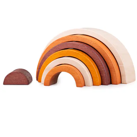 Bigjigs Baby Dřevěná skládací duha přírodní / od 18 měsíců