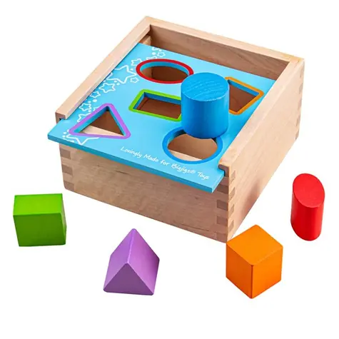 Bigjigs Toys Vkládací krabička s tvary / od 12 měsíců