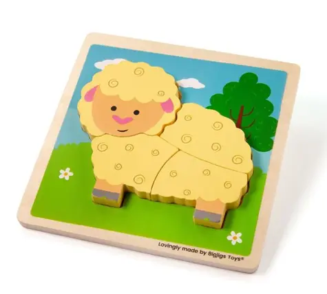 Bigjigs Toys Vkládací puzzle Ovečka / od 1 roku