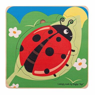 Bigjigs Toys Vkládací puzzle životní cykly berušky / od 2 let