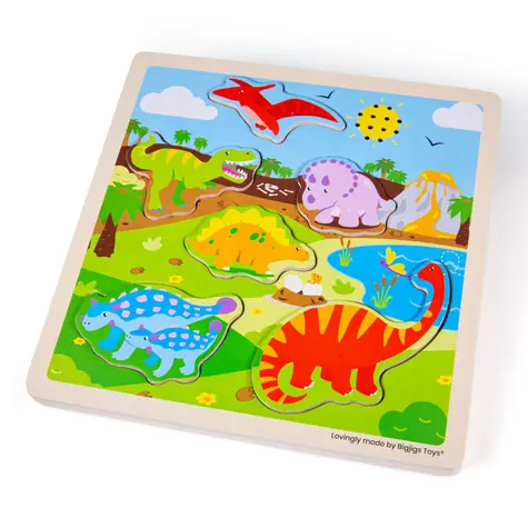 Bigjigs Toys Vkládačka se zvukem Dinosauři / od 1 roku