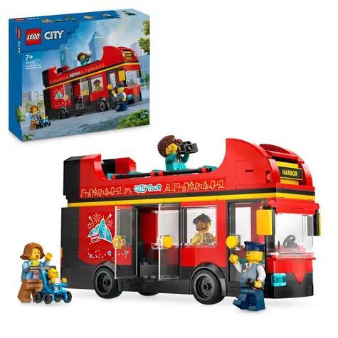 LEGO® City 60407 Červený dvoupodlažní vyhlídkový autobus / Počet dílků: 384 / od 7 let