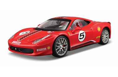 Bburago Ferrari Racing 458 Challenge červená / měřítko 1:24 / od 3 let