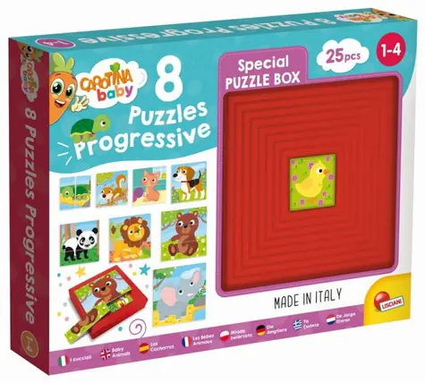 Liscianigioch Carotina Baby 8 Puzzle - Zvířátka / od 1 roku