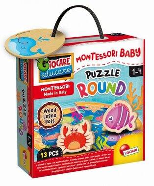 Liscianigioch Montessori Dřevěné puzzle kruh / od 1 roku