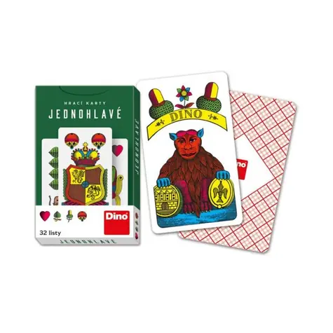 DINO Jednohlavé Mariášové karty / 32 karet / od 6 let