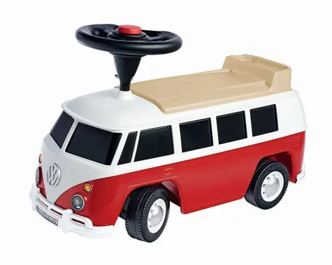 BIG Bobby Car Baby VW T1 červená / Dětské odrážedlo / nosnost 50 kg / od 2 let