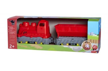 BIG Power Worker 55784 Mini vláček s vagónem 45 cm červená / od 2 let