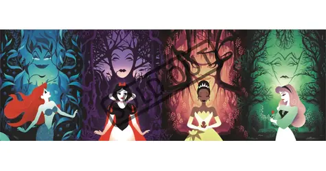 Clementoni - Puzzle Panorama - Disney princezny / 1000 dílků / od 14 let 
