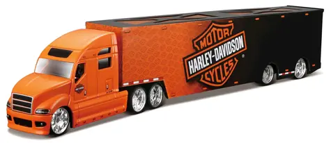 Maisto Harley-Davidson Haulers černo-oranžová / měřítko 1:64 / od 8 let 