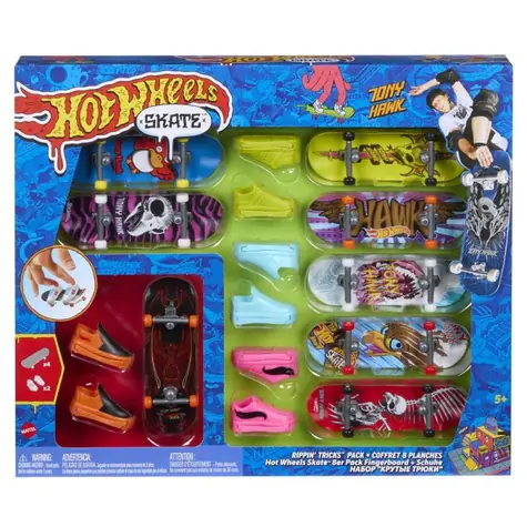 Mattel Hot Wheels Skates Fingerboard a boty 8ks / od 5 let