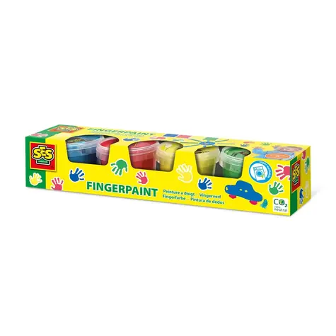 SES Prstové barvy - základní barvy 4x110ml / od 2 let 