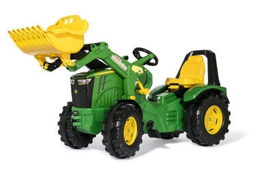 Rollytoys Šlapací traktor X-Trac John Deere Premium s předním nakladačem / od 3 let 