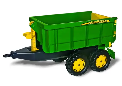 Rollytoys Vlečka za traktor John Deere vyklápěcí zelená / od 3 let 