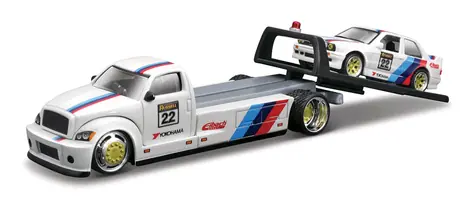 Maisto Design Elite Transport Maisto Flatbed + 1988 BMW M3 / měřítko 1:64 / od 8 let 