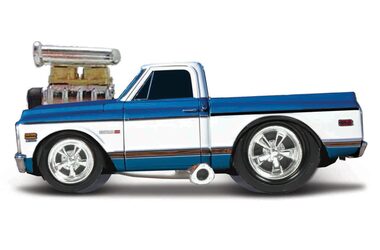 Maisto Muscle Machines - 1972 Chevrolet C10 Pickup modro-bílá / měřítko 1:64 / od 8 let 