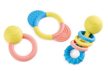 Hape ECO BABY - Sada chrastítek a kousátek / od 0 měsíců 