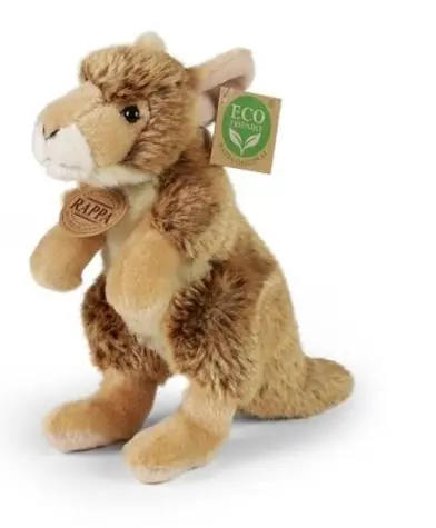 RAPPA Plyšový klokan 20 cm / ECO-FRIENDLY / od 0 měsíců 