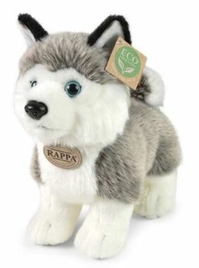 RAPPA Plyšový pes husky stojící 23 cm / ECO-FRIENDLY / od 0 měsíců 