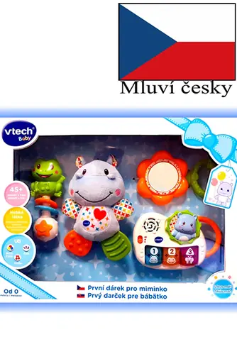 Vtech První dárek pro miminko modrá / CZ verze / od 0 měsíců 