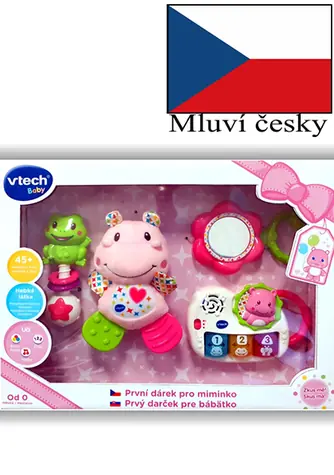 Vtech První dárek pro miminko růžová / CZ verze / od 0 měsíců 