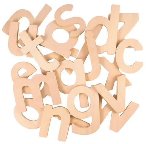 Bigjigs Toys Dřevěná abeceda malá písmena / od 3 let