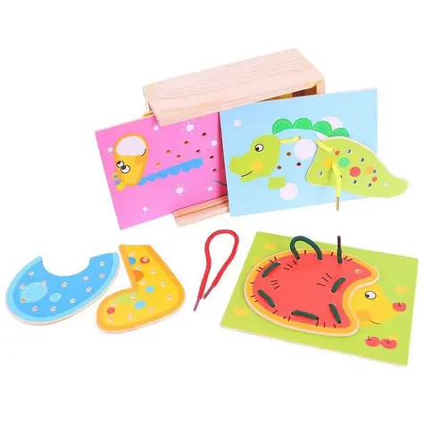 Bigjigs Toys Provlékání zvířátek / od 3 let