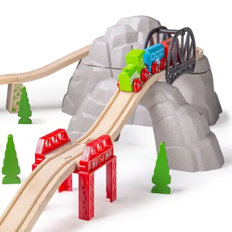 Bigjigs Rail Set vysokohorská dráha / 12 dílů / od 3 let